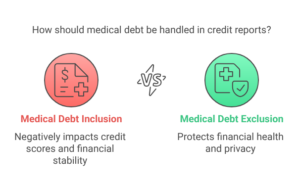 How should medical debt be handled in credit reports