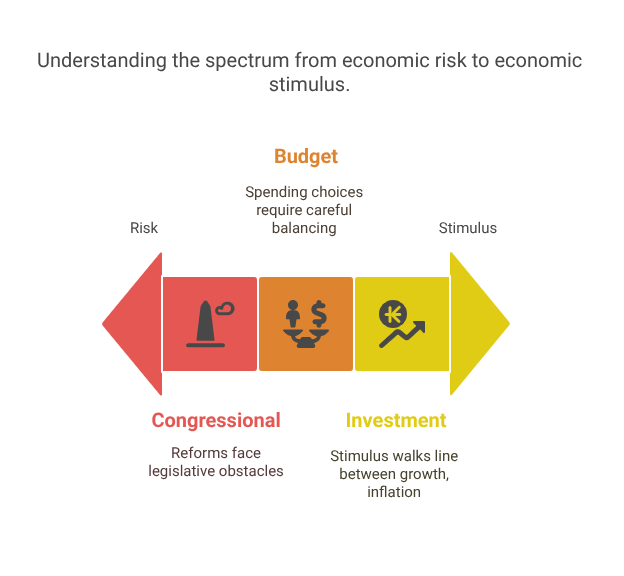 Understanding the spectrum from economic risk to economic stimulus
