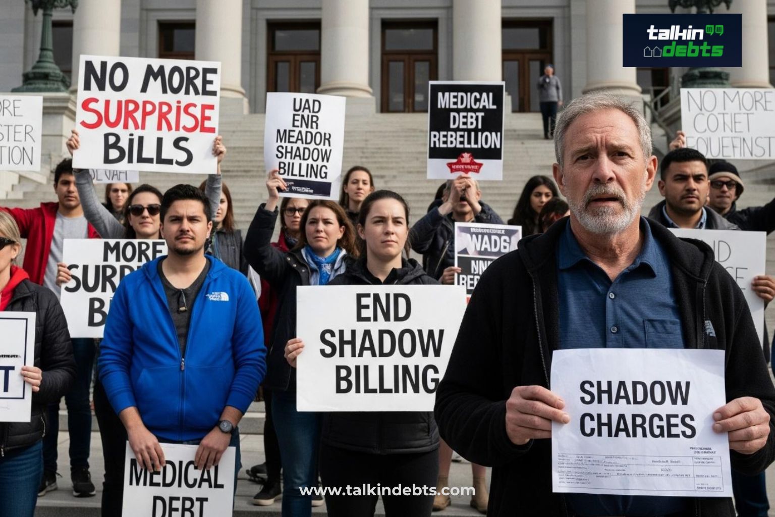 Banner image - Medical Debt Rebellion- US Fight 'Shadow Bills' Post-Election