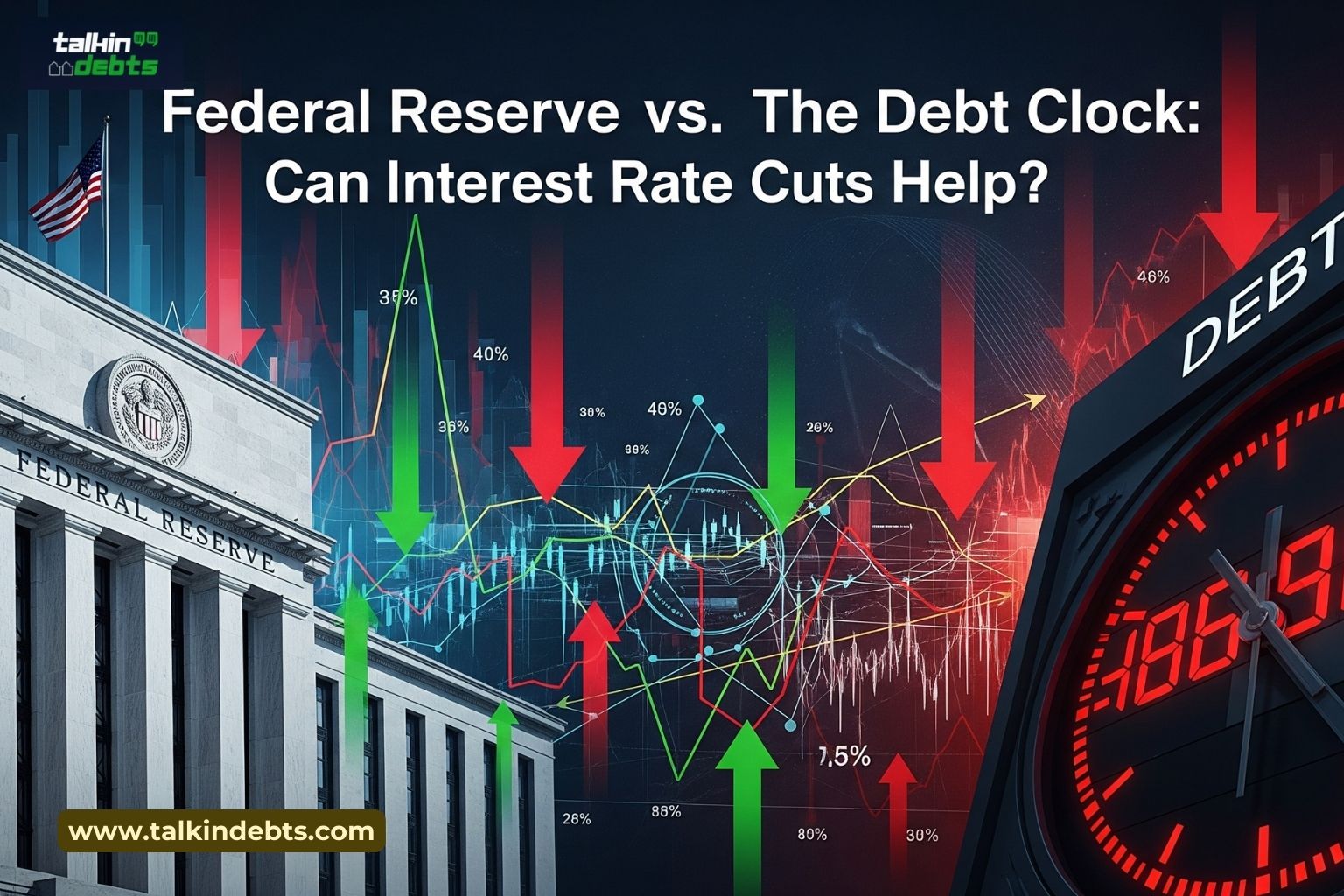 Banner image - Federal Reserve vs. The Debt Clock Can Interest Rate Cuts Help