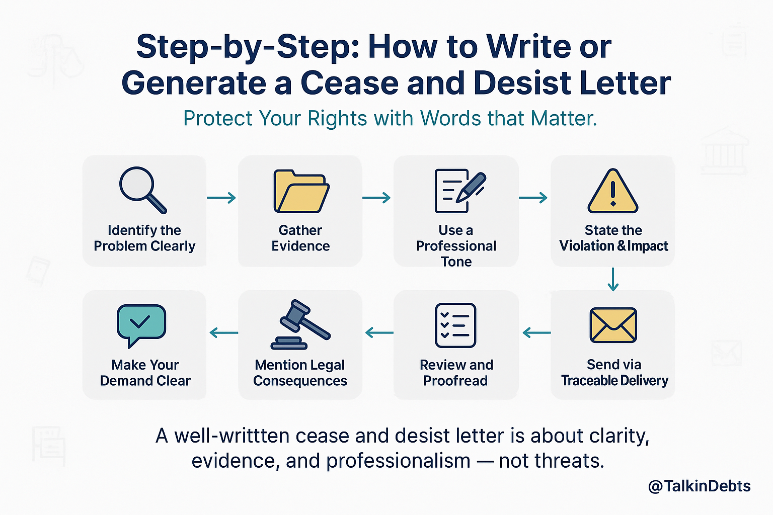 Step-by-Step How to Write or Generate a Cease and Desist Letter