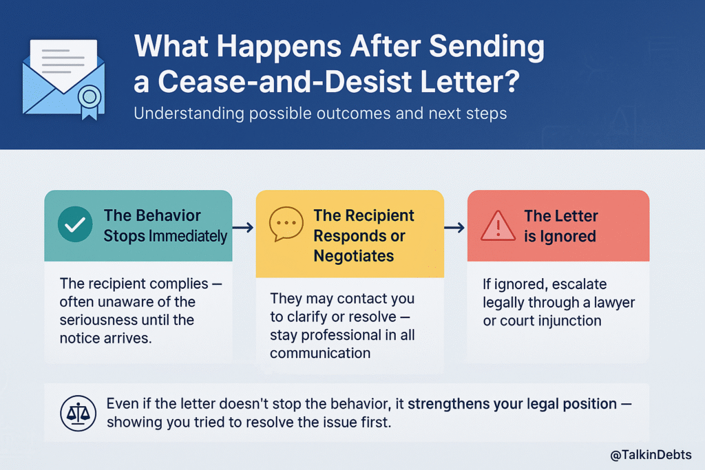 What Happens After Sending a Cease-and-Desist Letter