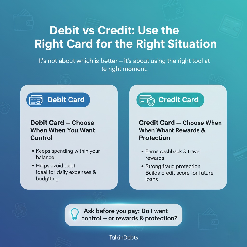 Debit vs Credit - Use the Right Card for the Right Situation
