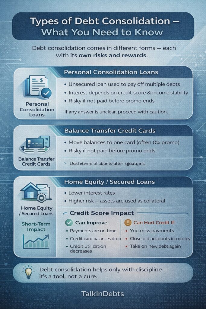 Types of Debt Consolidation — What You Need to Know
