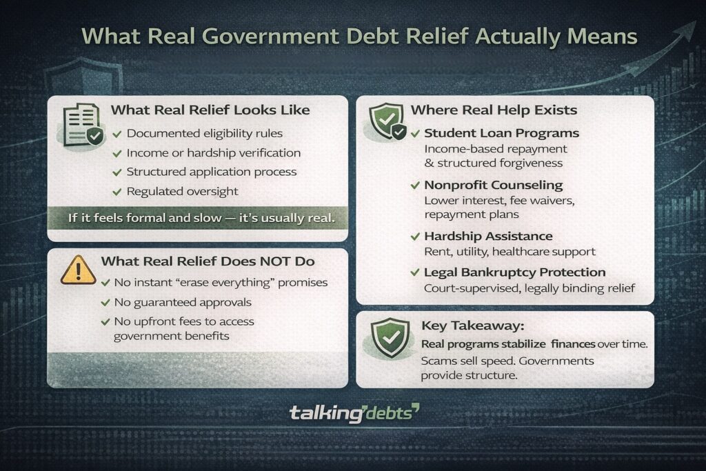 What real government debt relief means