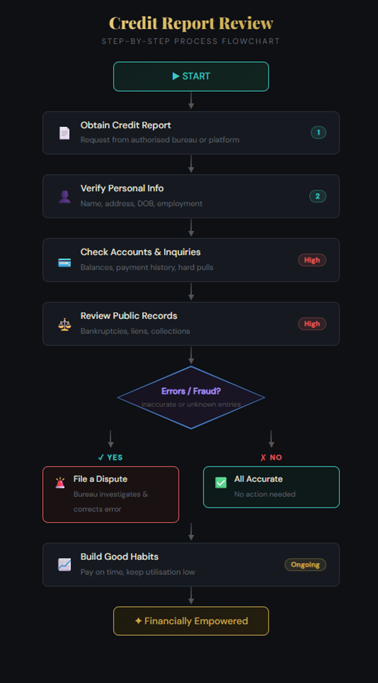 Credit Report Review Flow Chart