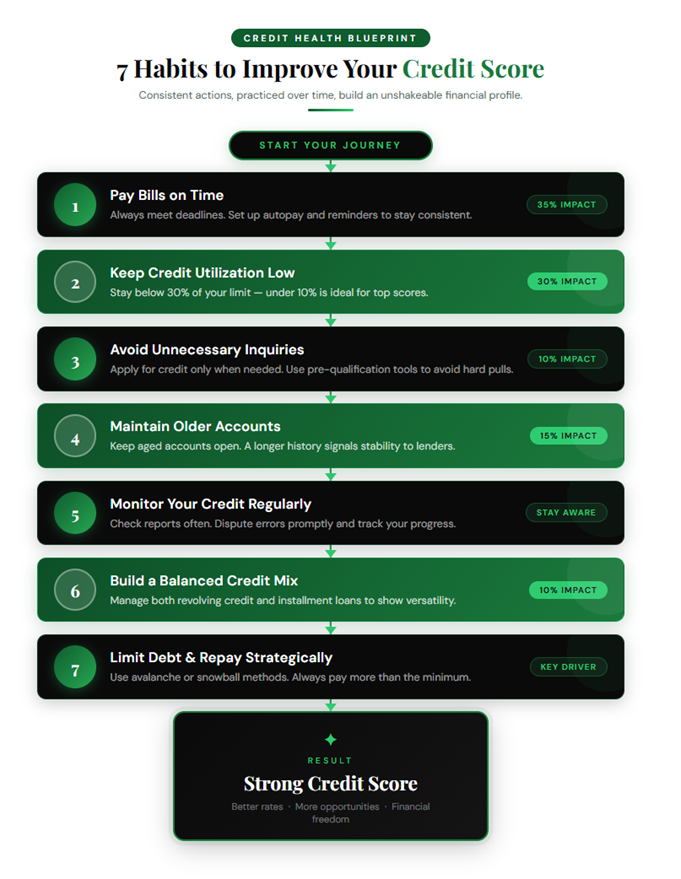 7 Habits That Improve Your Credit Score Over Time