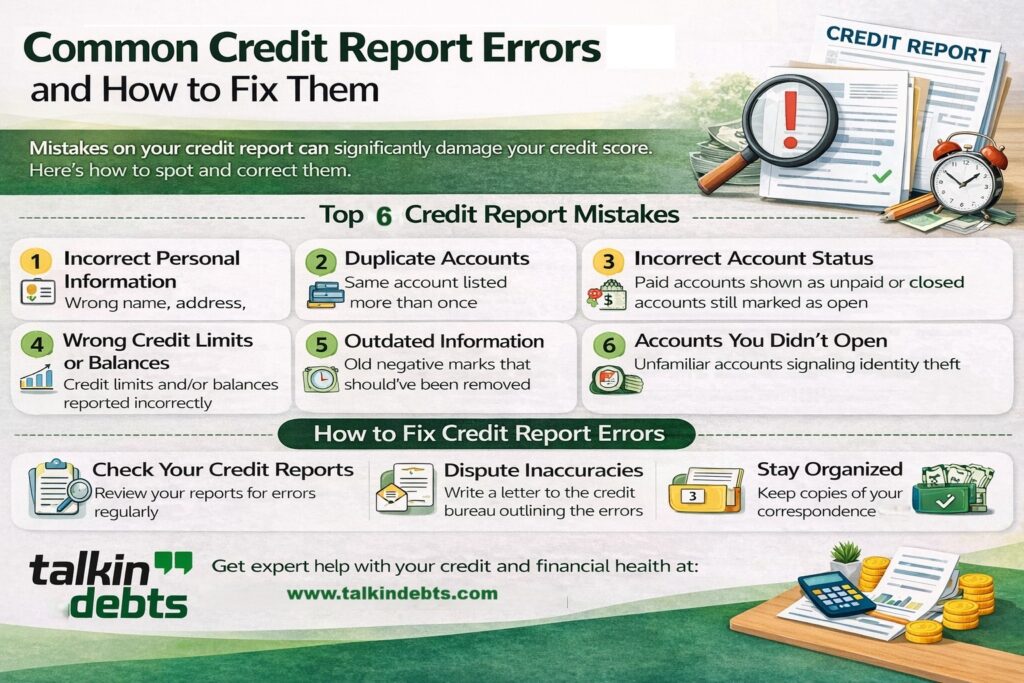 Common credit report mistakes and fixes
