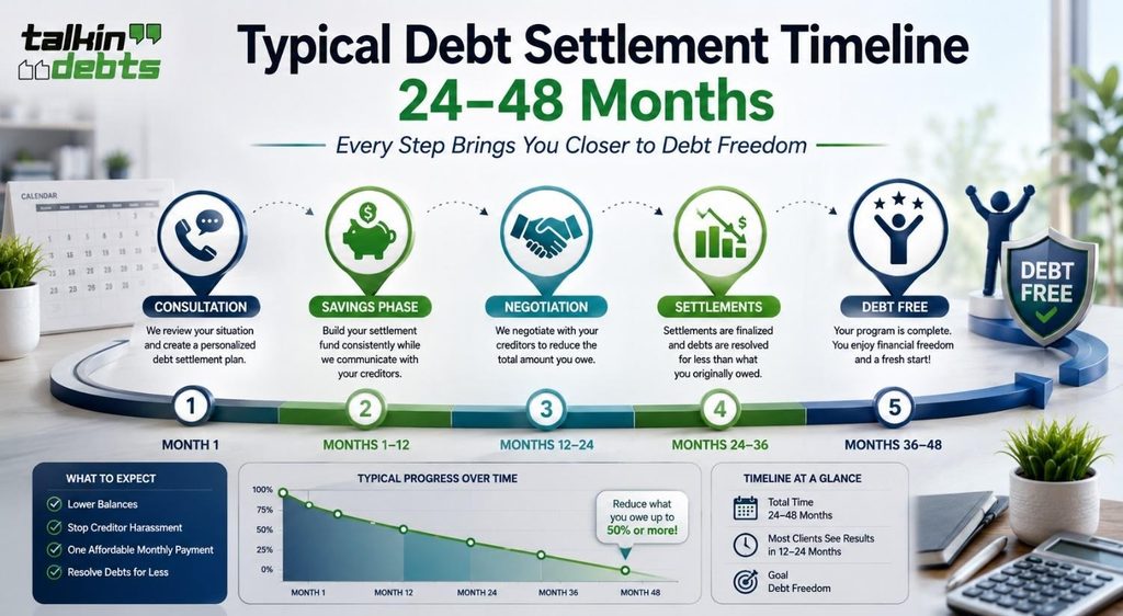 The Average Debt Settlement Timeline in 2026